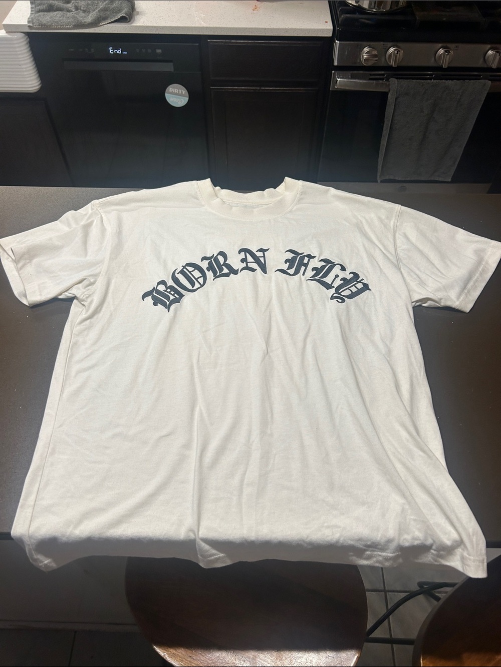 Born Fly White Short-Sleeve Graphic Tee for Men